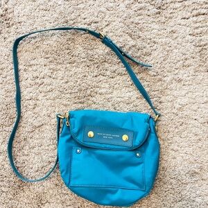 Marc by Marc Jacobs Turquoise Crossbody Bag with Gold Hardware